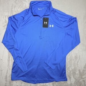 Under Armour Men's Long Sleeve 1/4 Zip Performance Shirt - Royal Blue